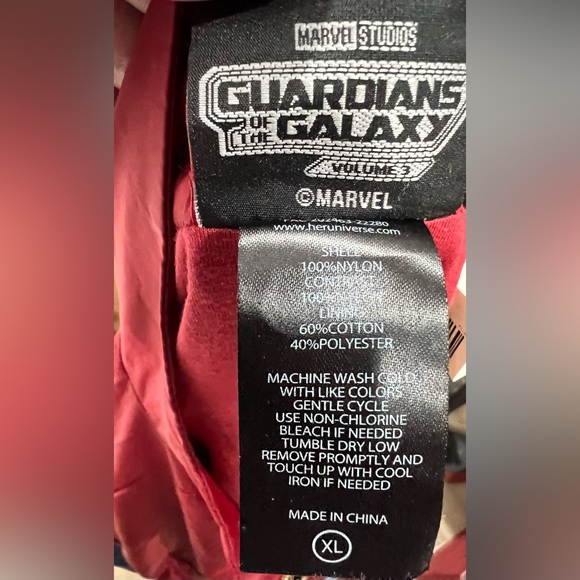 NWT Our Universe Marvel Star Lord 3/4 zip down anorak jacket Men’s XL - Picture 9 of 11